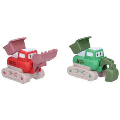 Stroj stavebný 13cm 4farby - žltá