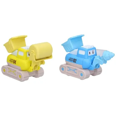 Stroj stavebný 13cm 4farby - žltá