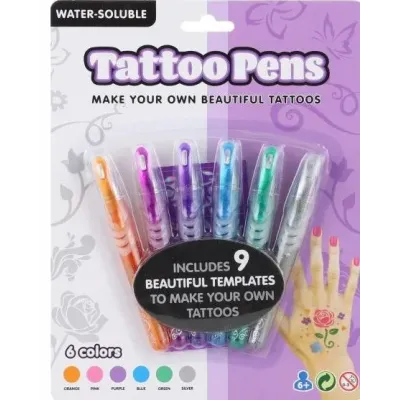 Tetovacie gélové perá 6ks