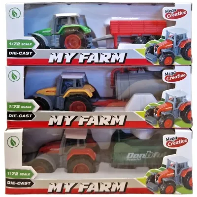Traktor kovový s návesom 14cm - 1