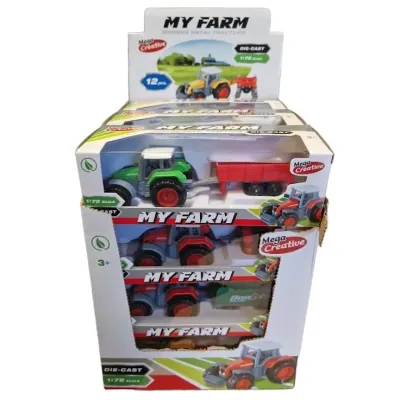 Traktor kovový s návesom 14cm - 1