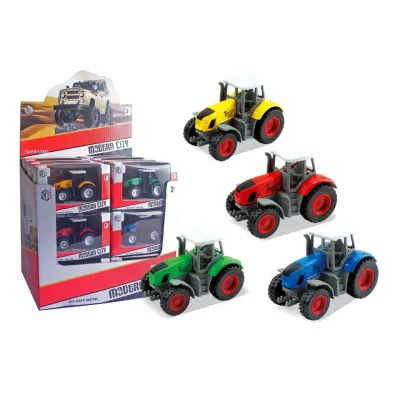 Traktor na spätné natiahnutie 8cm - žltá