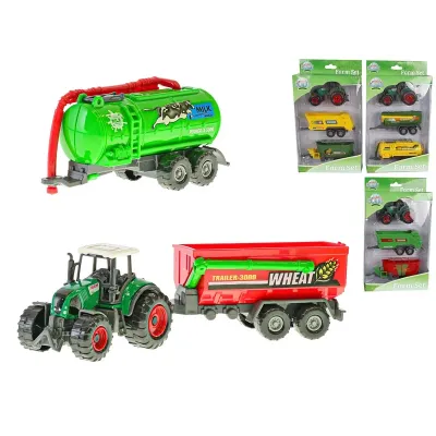 Traktor s vlečkou Farm set 3druhy - 1