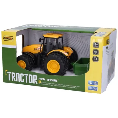 Traktor so zbernou nádobou a efektmi 27cm