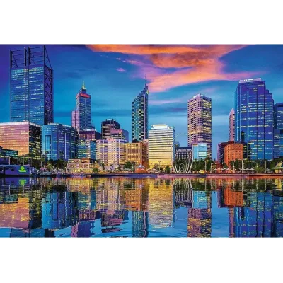 Trefl Prime puzzle 1500 UFT - Panoráma mesta: Odraz veľkomesta, Perth,Australia
