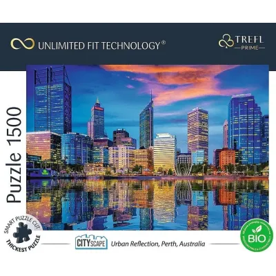 Trefl Prime puzzle 1500 UFT - Panoráma mesta: Odraz veľkomesta, Perth,Australia