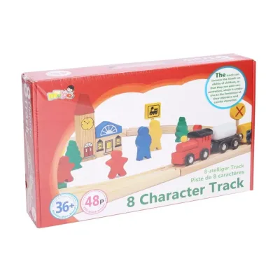 Vlaková drevená dráha 48ks