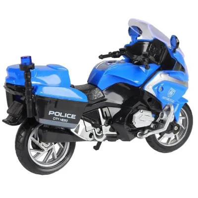 Motorka polícia s efektmi 18cm