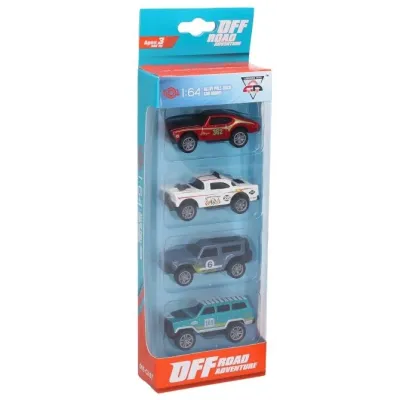 Autá kovové 7,5cm,4ks