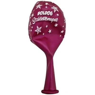 Balóny 5ks s maďarským nadpisom "Boldog szülinapot"