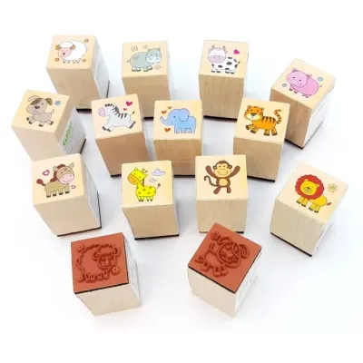 Drevená pečiatka zvieratko 3cm