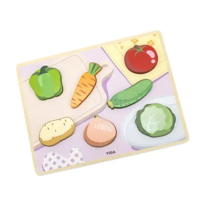 Drevená vkladačka zelenina 