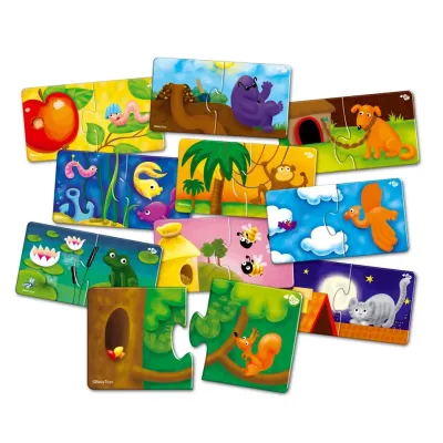 Far far land Puzzle vzdelávacie/zvieratká 10ks