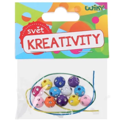 Farebné korálky so šnúrkou