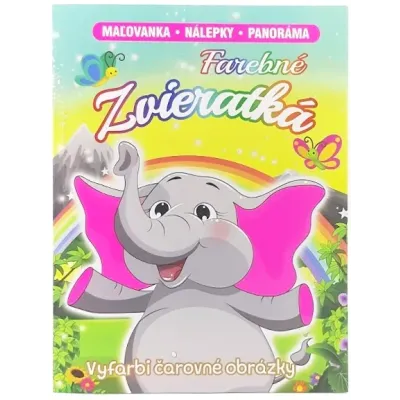 Farebné zvieratká omaľovánka s nálepkami