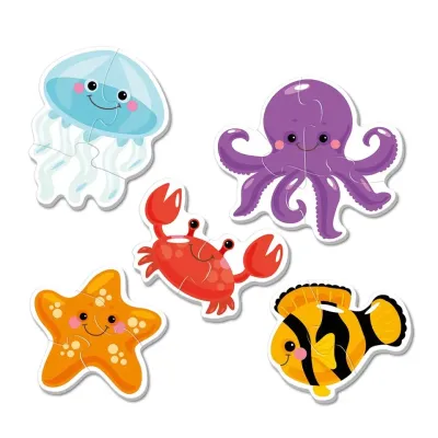 Far far land Puzzle morské zvieratká 5ks