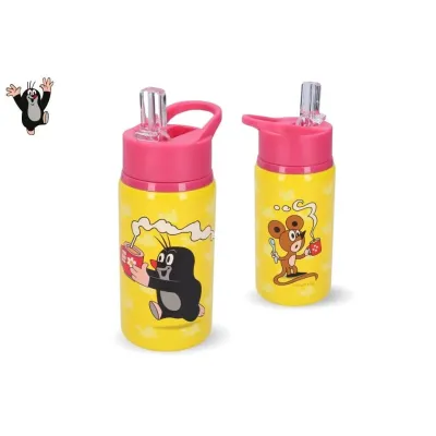 Fľaša nerezová Krtko žlto-ružová 500ml