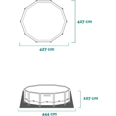 Intex 26722 Bazén s kartušovou filtráciou 4,27mx1,07m