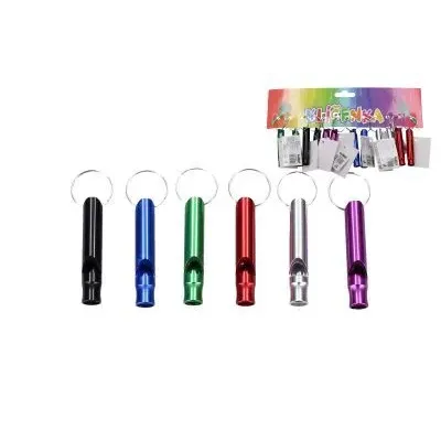 Kľúčenka píšťaľka farebná 8cm