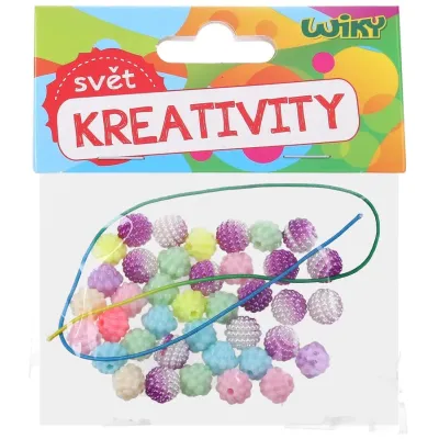 Korálky farebné s povrázkom