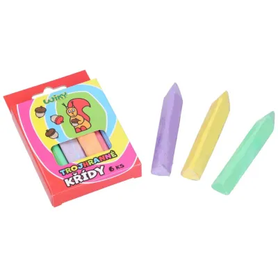Kriedy trojhranné, chodníkové 6ks