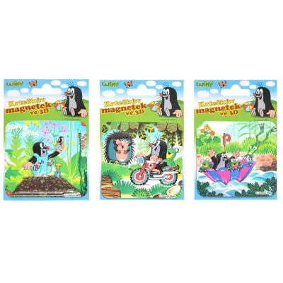 Magnet 3D Krtko 8cm/3druhy