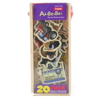 Magnetky drevené farma 20ks