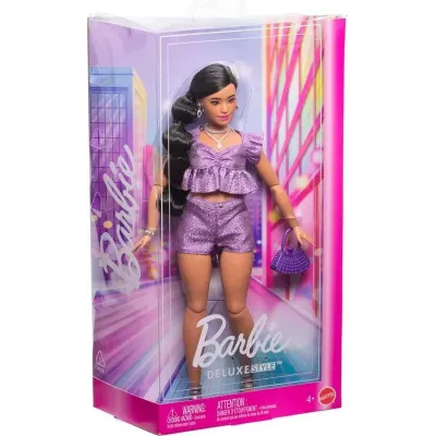 Mattel Barbie deluxe modelka fialový set