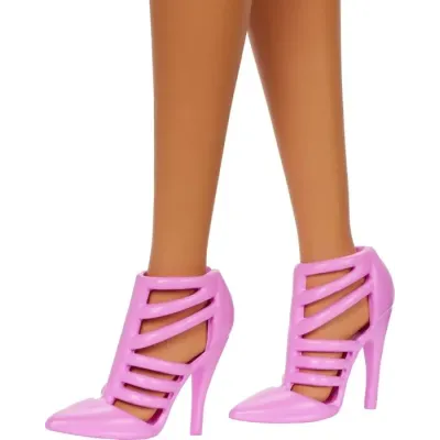 Mattel Barbie modelka 238 ružové šaty s ružou