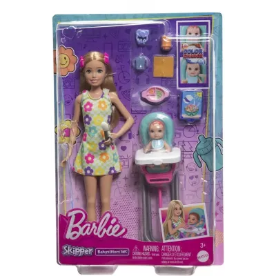 Mattel Barbie opatrovateľka v kvetinových šatách