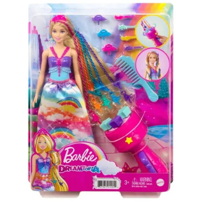 Mattel Barbie Princezná s farebnými vlasmi herný set