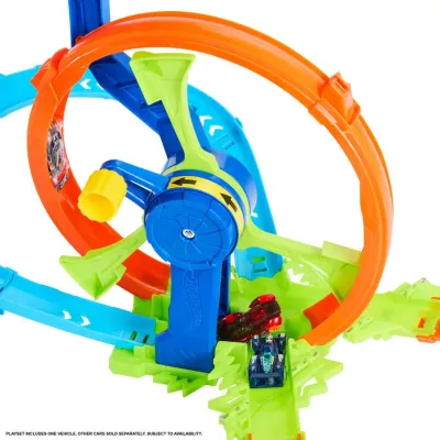 Mattel Hot Wheels Stunt Tracks Turbo pretekárska sada dráha + vozidlo