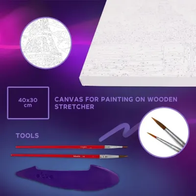 OKTO Maľba a 3D modelovanie obraz "Greetings from Paris" 30x40 cm