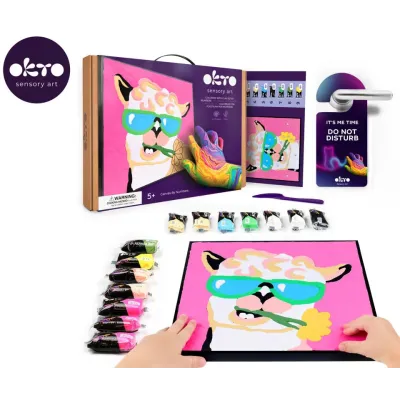 OKTO Maľovanie hmotou podľa čísel "Lama" 29x29 cm