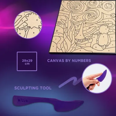 OKTO Maľovanie hmotou podľa čísel "Malý princ" 29x29 cm