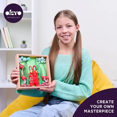 OKTO Modelovacia sada v drevenom ráme "Škriatok" 21x21cm 