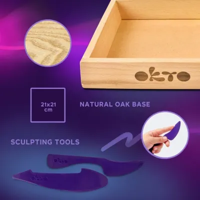OKTO Modelovacia sada v drevenom ráme "Škriatok" 21x21cm 