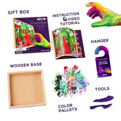 OKTO Modelovacia sada v drevenom ráme "Škriatok" 21x21cm 