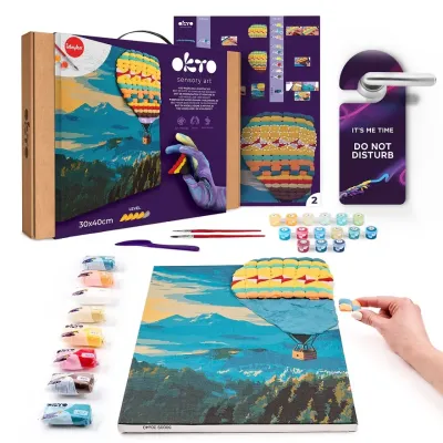 OKTO Výtvarný set "Hot air balloon flight" 30x40cm