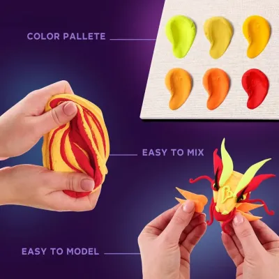 OKTO výtvarný set Manga motív živlov "Oheň" 30x40 cm