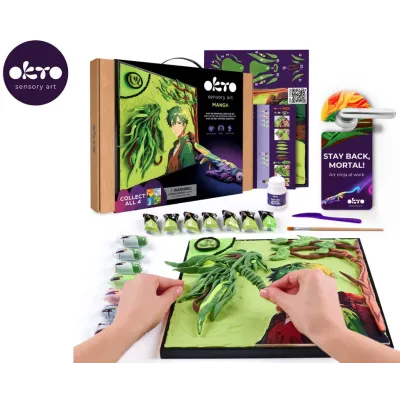 OKTO výtvarný set Manga motív živlov "Zem" 30x40 cm