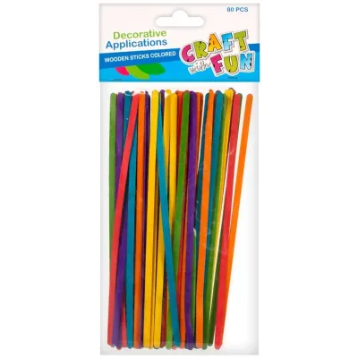 Paličky drevené farebné