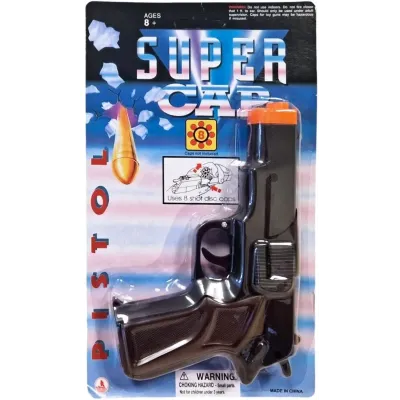 Pištoľ na kapsle 8 rán čierna 19cm