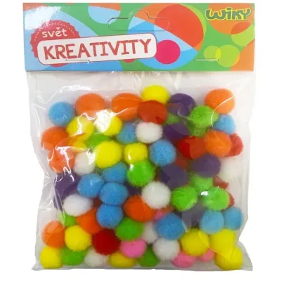 Pom-pom guličky 100ks