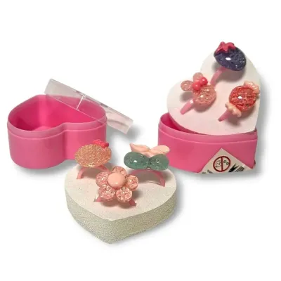 Prstienky s glitrovou ozdobou 3ks