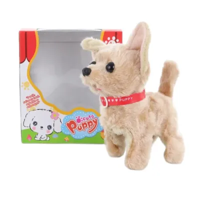 Psík chodiací hnedý 14cm