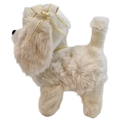 Psík pudlik na baterky chodí a šteká 16cm