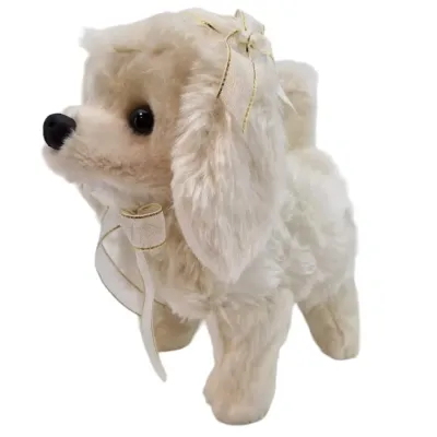 Psík pudlik na baterky chodí a šteká 16cm