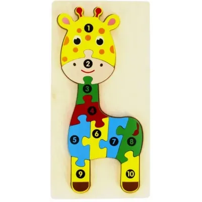 Puzzle drevené žirafa