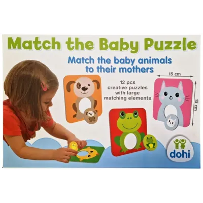 Puzzle maxi Zvieratá a ich mláďatá 12ks